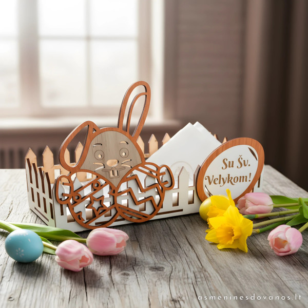 Krepšelis "Velykinis zuikis" – margučiams ir dovanoms