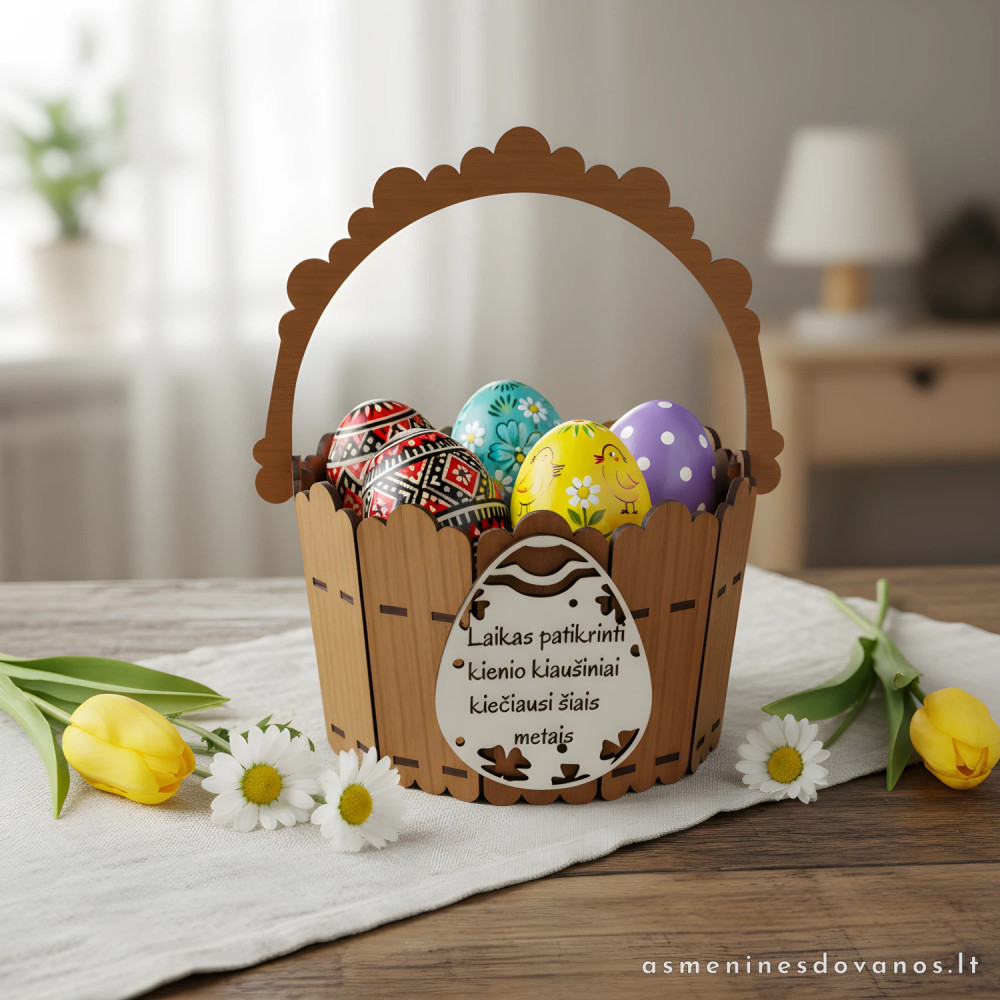 Stovas kiaušiniams "Kibirėlis" – Velykų margučių laikiklis