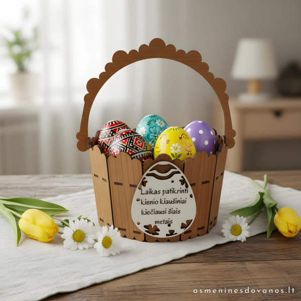 Stovas kiaušiniams "Kibirėlis" – Velykų margučių laikiklis