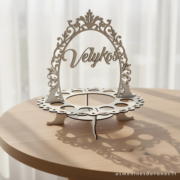 Stovas kiaušiniams "Vijoklis" – Velykų stalo dekoracija margučiams