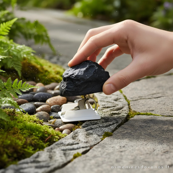 Slapta raktų slėptuvė akmuo | Atsarginiam raktui lauke