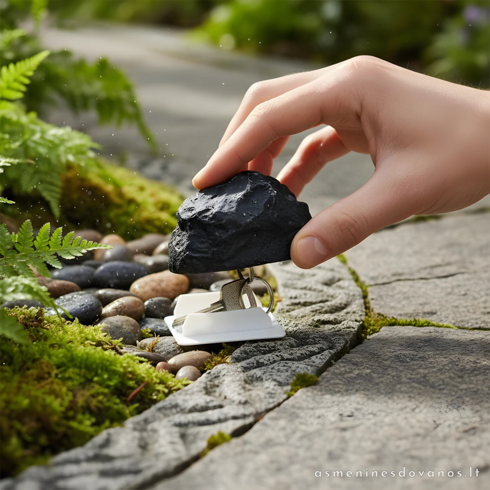 Slapta raktų slėptuvė akmuo | Atsarginiam raktui lauke