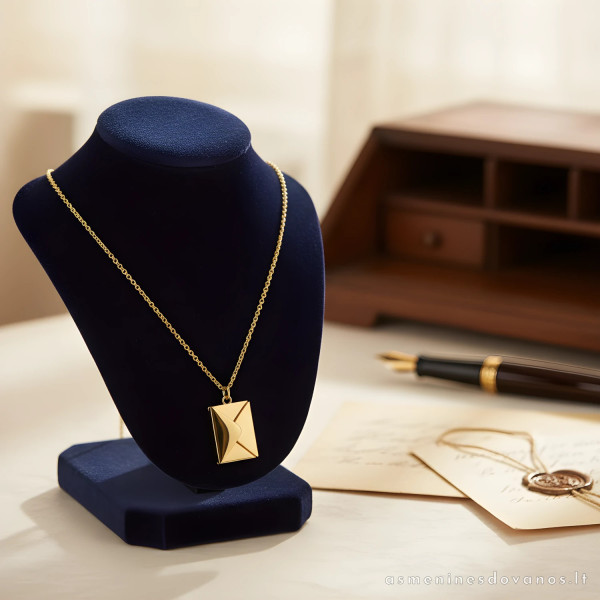 Personalizuotas vėrinys „Laiškas“ su graviravimu | Dovana jai