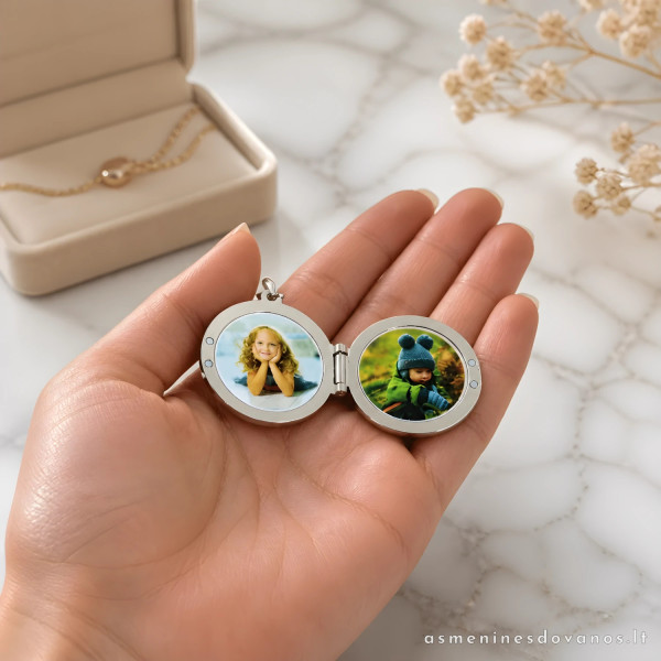 Metalinis raktų pakabukas su nuotrauka | Personalizuota dovana