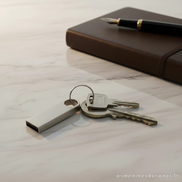 Metalinis USB raktas su graviravimu | Personalizuota 7.5 GB atmintinė