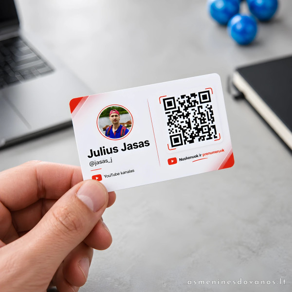 YouTube kanalo QR kortelė | Greitesniam prenumeratorių augimui