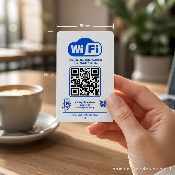 WiFi QR kortelė | Greitas prisijungimas prie interneto