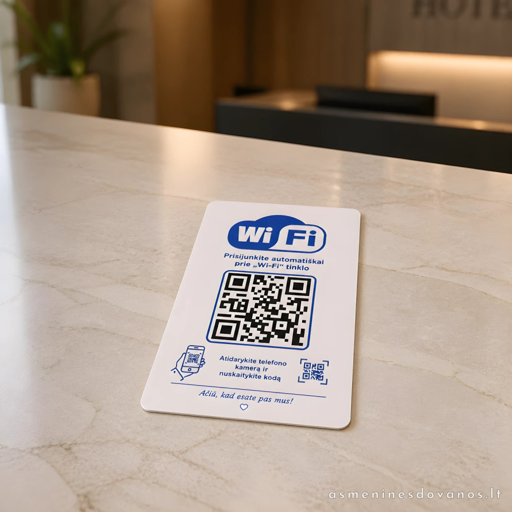 WiFi QR kortelė | Greitas prisijungimas prie interneto