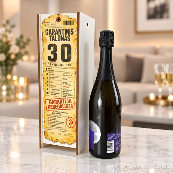 Dovanų dėžutė „Garantinis talonas“ | 30 gimtadieniui