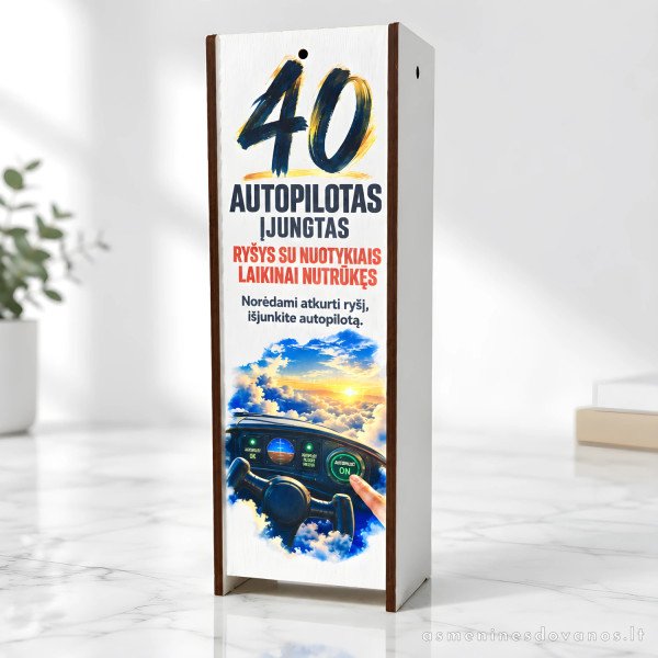Dovanų dėžutė „Autopilotas įjungtas“ | 40-mečiui